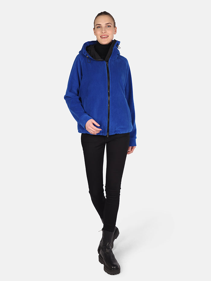 Fleecejacke mit Kapuze
