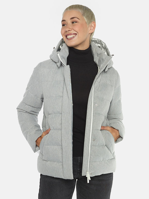 Steppjacke mit angeschnittene Kapuze