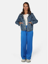 City Jeansjacke mit Stehkragen
