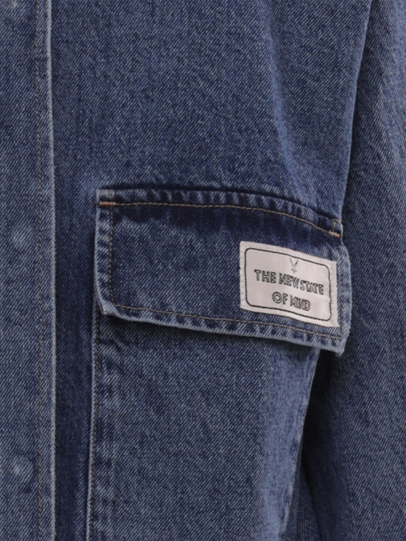 City Jeansjacke mit Stehkragen