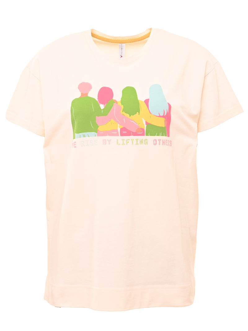 Organic Cotton T-Shirt mit Rundhals und Druck Future Love